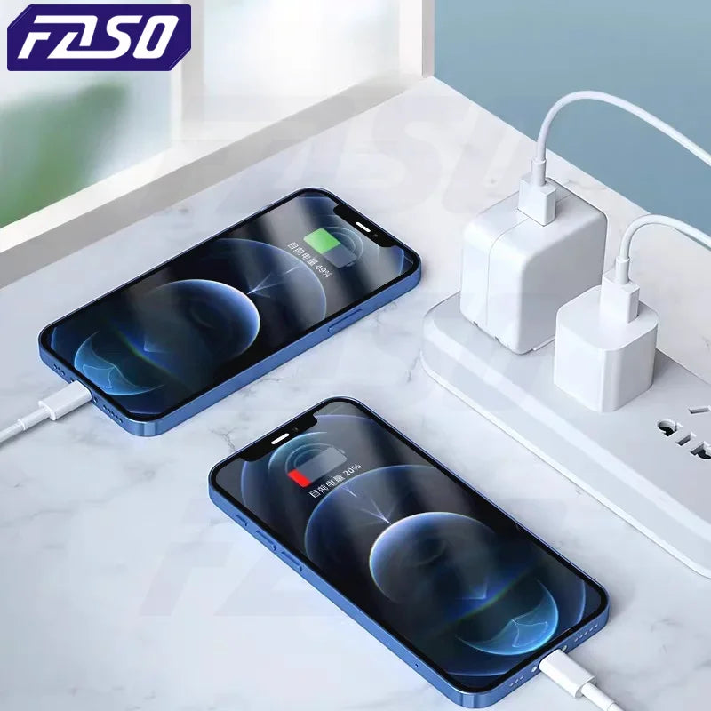 FASO Quality USB Charger Cable for iPhone 14 8 7 6S Plus 13 12 Pro XS Max XR SE Fast Charging Cord Data Sync Line 1m 2m 3m Beauty World Shop