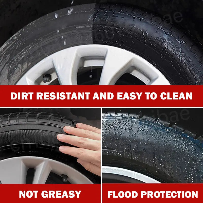 50g Tire Coating Wax Car Tire Retreading and Film Plating Cream Tire Shine Coating Wax Auto Rubber Parts Shiny Paste Anti-Aging Beauty World Shop