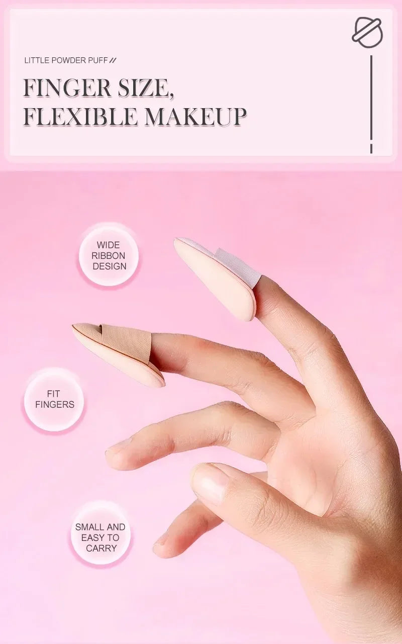 5/10Pcs Mini Finger Puff Foundation Small Air Cushion Powder Sponge Face Concealer BB Cream Cosmetic Applicator Makeup Tools Beauty World Shop