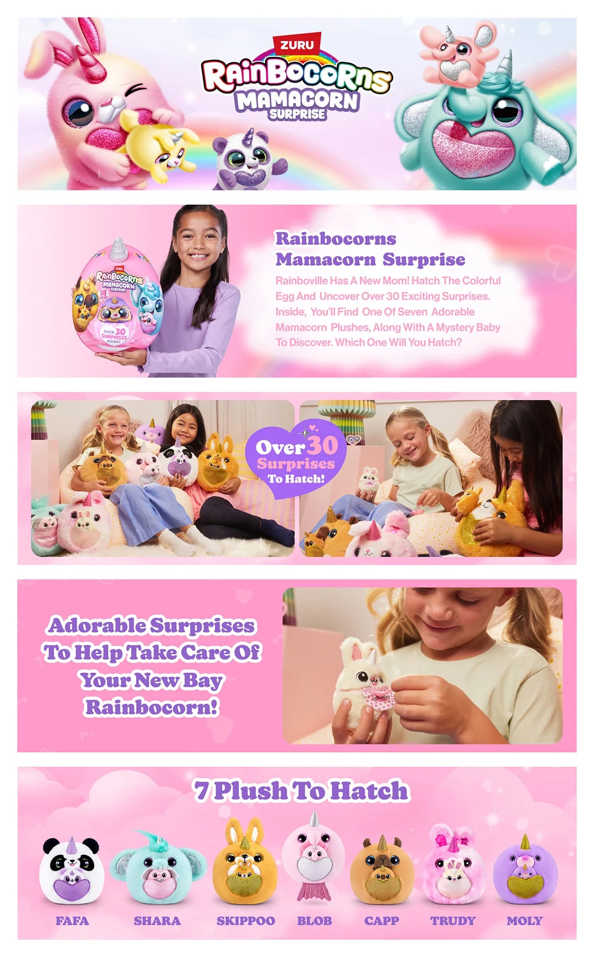 2025 New Genuine Zuru Dog Planet Fourth Generation Rainbocorns Unicorn Surprise Magic Egg Blind Box Cute Doll Children Toys Gift Beauty World Shop