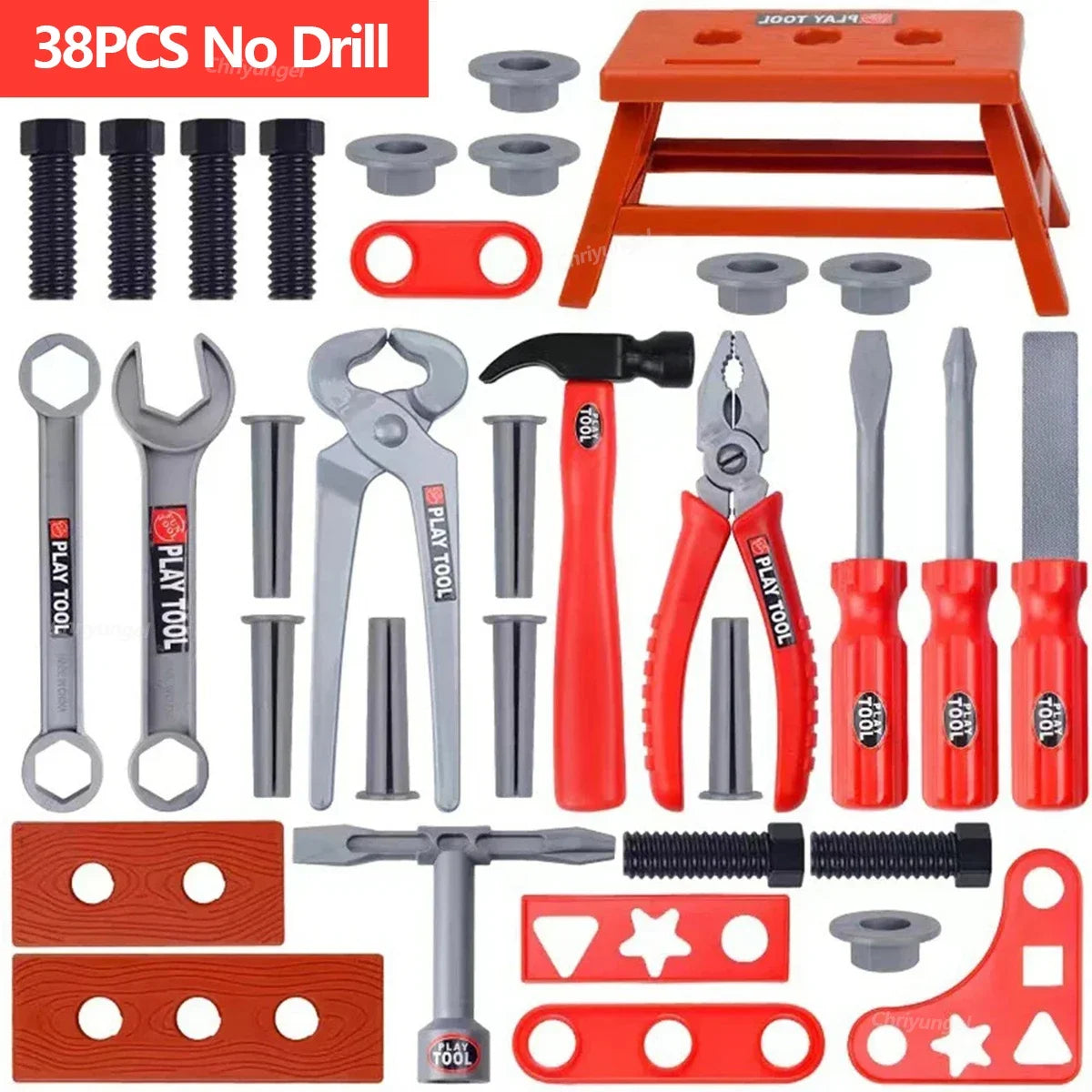 Kids Pretend Tools Kit 38/41/42 PCS Role Play Repair Construction Tool Kit Educational Learning Toys for ToddlersBoys Girls Gift Beauty Fashion