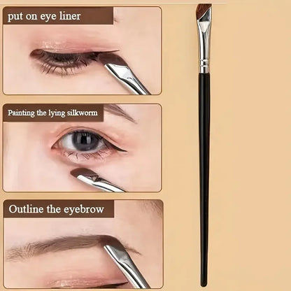 Eyeliner brush set, with tilted fine blade, suitable for precise application - suitable for all skin types. Beauty World Shop