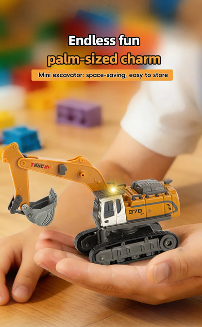 ZWN 1:64 RC Model Car 2.4G Remote Control Excavator Dump Truck Forklift Alloy Plastic Simulation Construction Vehicle Kids Toy Beauty World Shop