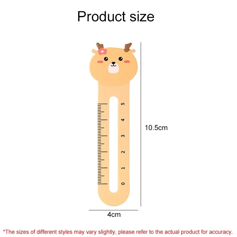 50-Pack Cartoon Animal Bookmarks, Dual-Purpose Bookmarks and Rulers for Office and School Use, Cute Bear and Kitten Bookmarks fo Beauty World Shop