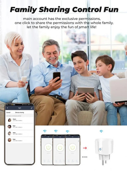 Zigbee Smart Plug 20A EU Smart Socket With Power Monitoring Timing Function Voice Control Via Alexa Google Home Yandex Beauty Fashion