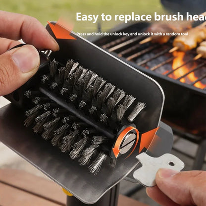 Electric Grill Brush Outdoor BBQ Handheld Grease Rack Tool Brush Stainless Steel Cleaner for Rust and Dirt Removal Beauty World Shop
