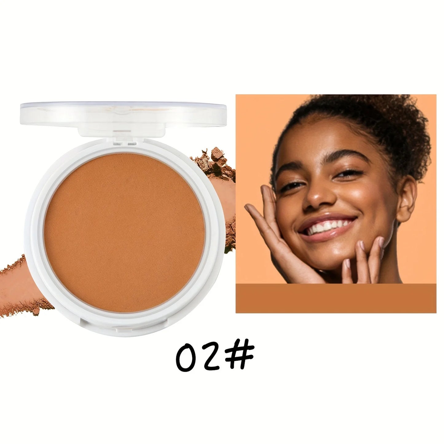 Wheat Bronzing Powder for Dark Skin, Matte Finish, Sweatproof & Oil Dark Foundation Concealer, Powder Puff And Mirror Beauty World Shop