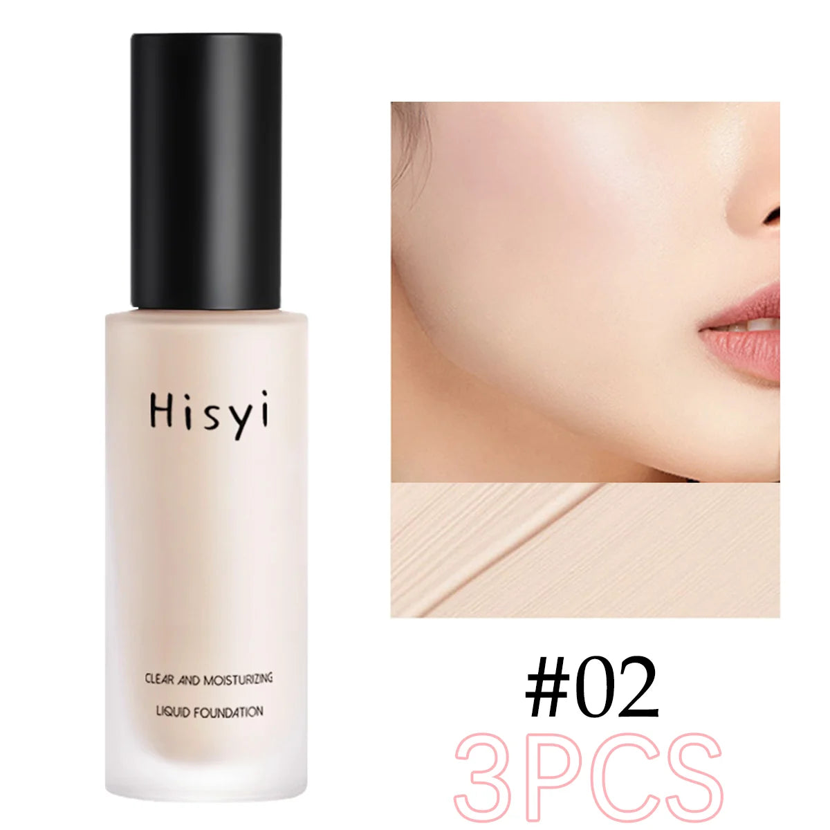 Liquid foundation naturally covers flaws without sticking powder, plain face cream, transparent foundation, conceals blemishes Beauty World Shop