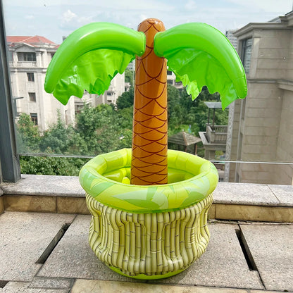 Inflatable Palm Tree Ice Bucket Bear Cooler Drink Holder Hawaiian Birthday Decoration Summer Beach Pool Party Supplies Balloon Beauty World Shop