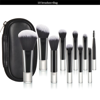 10 color Mini makeup brush Travel portable Makeup Tool Makeup Puff - Palm Brush Professional Makeup tool set Christmas gift Beauty World Shop