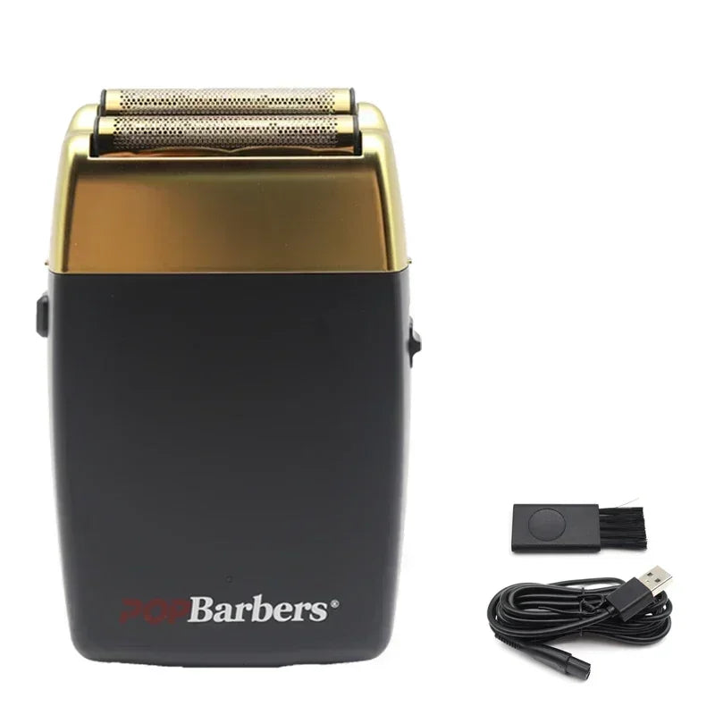 11000 RPM POP Barbers P620 Professional Electric Men's Beard Trimmer Double Foil Shaver Electric Shaver USB Hair Cutting Machine Beauty World Shop