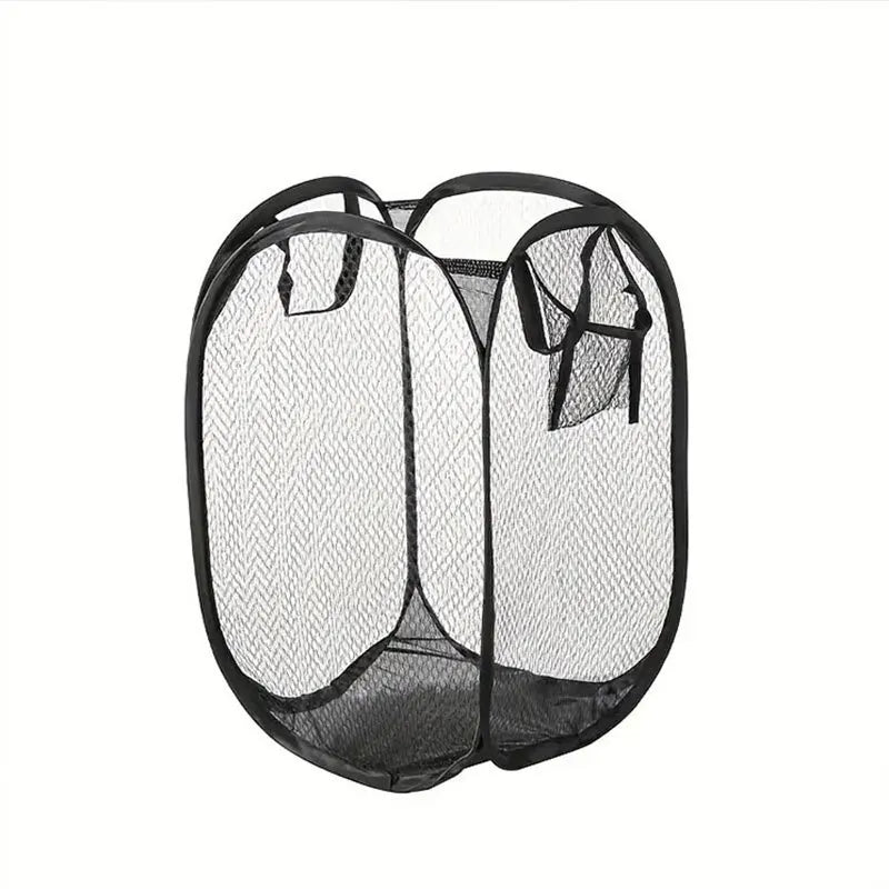 Mesh Pop-up Laundry Basket, Laundry Basket, Foldable Dirty Clothes Storage Basket, Large Capacity Storage Basket Beauty Fashion