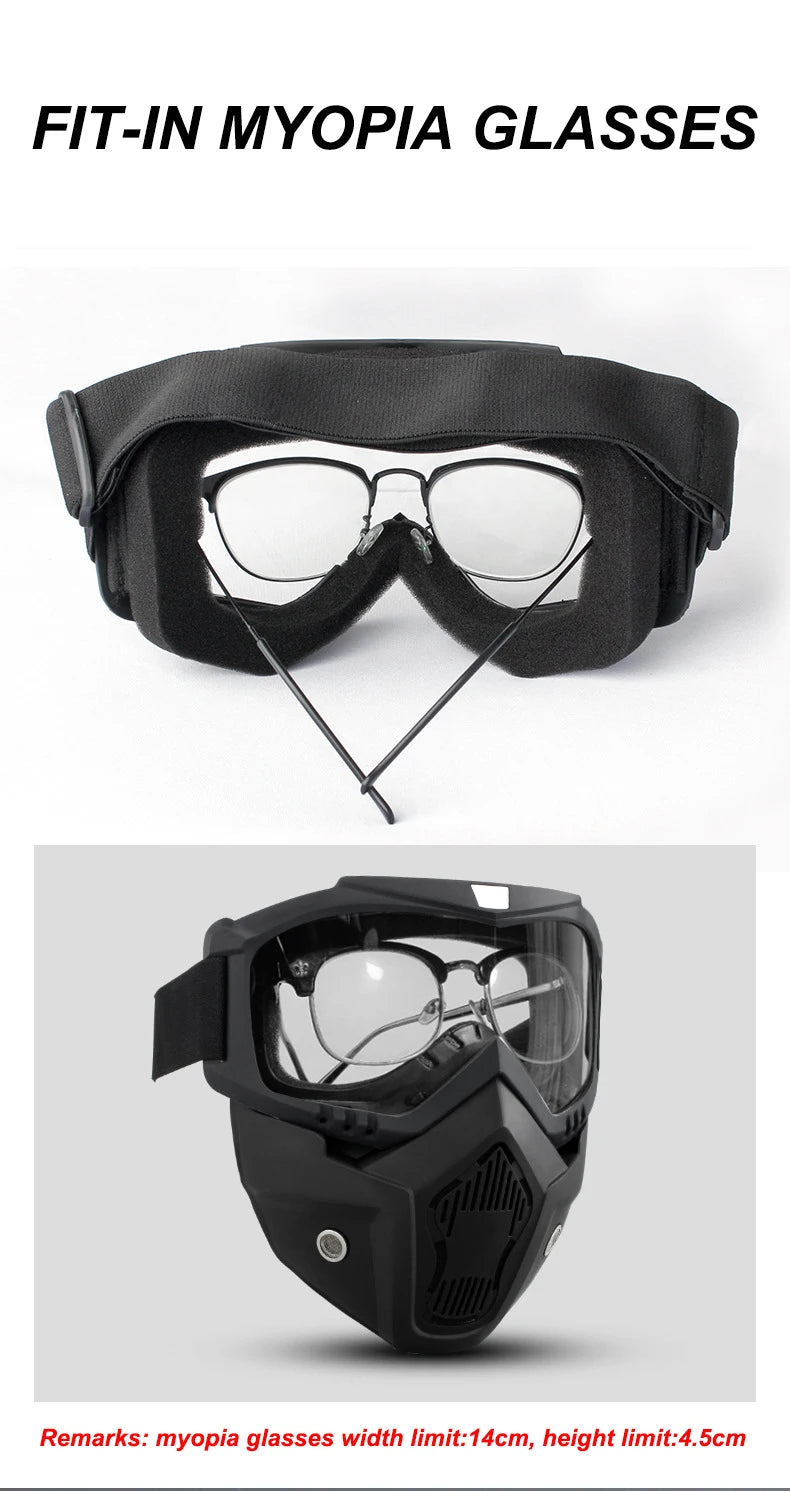 Outdoor Sport Windproof Mask Goggle HD Motorcycle Glasses Snowboard Eyewear Riding Motocross Summer UV Protection Sunglasses Beauty World Shop
