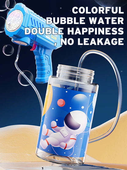 Fully Automatic Bubble Gun Rocket Bubbles Machine Automatic Blower with Bubble Liquid Toy for Kids Beach Outdoor Bubble Gifts Beauty World Shop