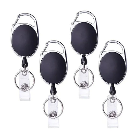 Retractable Badge Reel with Card Holder Reel Clip Key Ring Retractable ID Card Holder Key Chain Holders for Office Name Tag Beauty World Shop