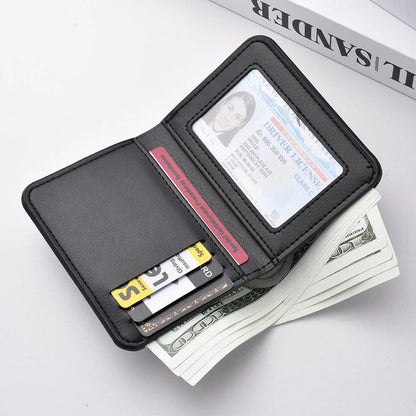 1Pc New Ultra-thin Mini Soft PU Leather Credit Card Wallet Holder Short Vertical High Quality Men's Wallet Beauty World Shop