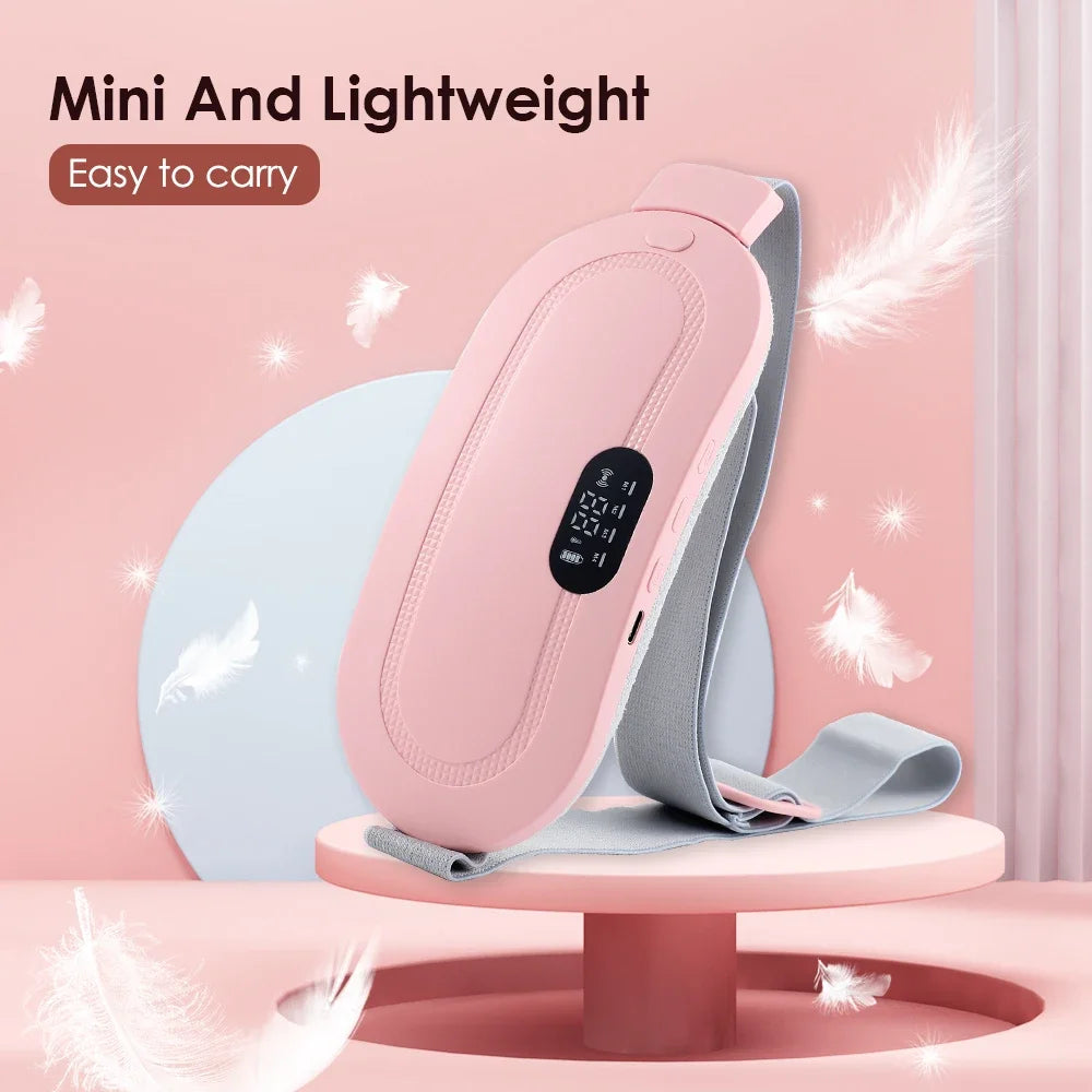 Electric Waist Massage Period Cramp Massager Vibrating Heating Belt for Menstrual Waist Stomach Abdominal Warm Palace Belt Beauty World Shop
