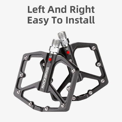 ROCKBROS MTB Cycling Ultralight Pedal Bike Bicycle Sealed DU Bearing Pedals Aluminum Alloy CRMO Non-slip Cleat Bike Part Pedals Beauty World Shop