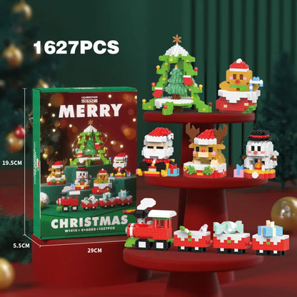 Christmas Building Block Santa Claus Snowman Elk Tree Micro Brick Puzzle Assembly Model Home Decoration Xmas Party Gift Kid Toy Beauty World Shop