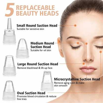 Electric Blackhead Remover Vacuum Cleaner - Facial Deep Cleansing Pore Cleaner for Black Spots Removal Skin Care Tools Beauty World Shop