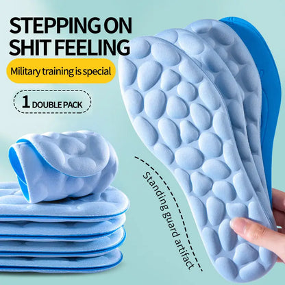 4D Cloud Technology Sports Insoles for Shoes PU Sole Soft Breathable Shock Absorption Cushion Running Orthopedic Care Insoles Beauty World Shop