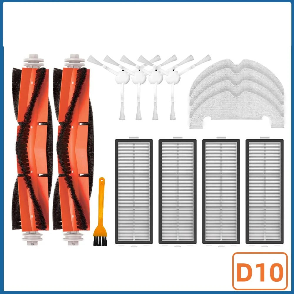 Accessories Dreame Bot D10 Plus RLS3D Robot Vacuum Cleaner Hepa Filter Mop Main Side Brush Dust Bag Replacement Parts