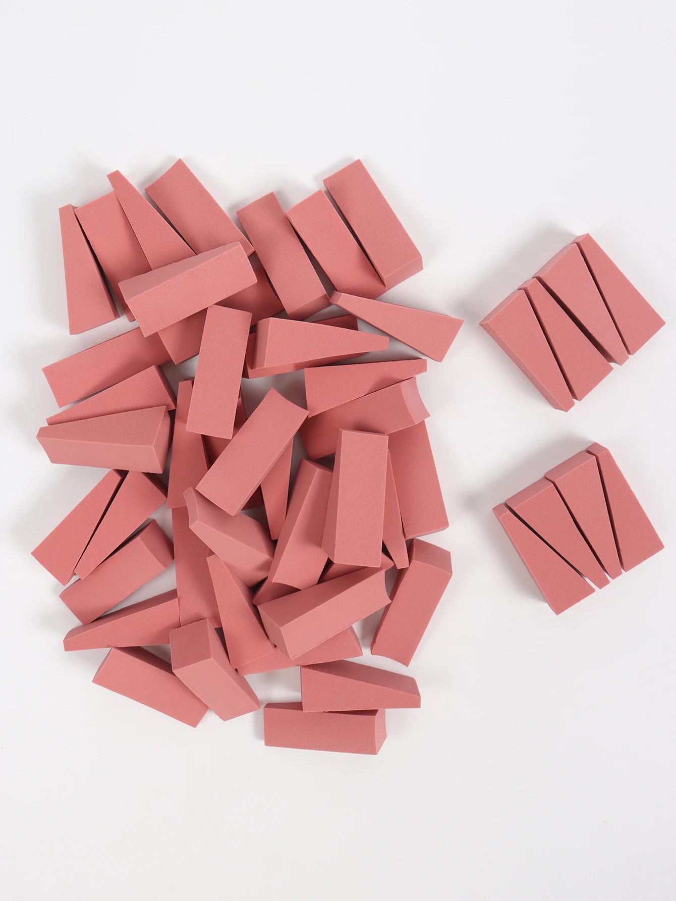 50 Pieces of Random Color Facial Curve Mixed Makeup Sponge, Latex-Free, Small Wedge-Shaped Smooth Application Beauty Sponge Applicator Beauty World Shop