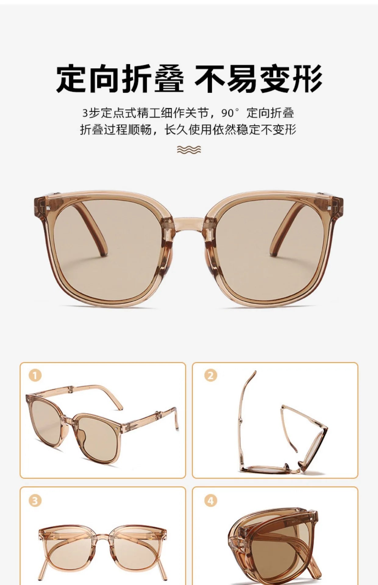 Folding sunglasses, portable, ultra light sun protection, UV protection, sunglasses for both men and women Beauty World Shop