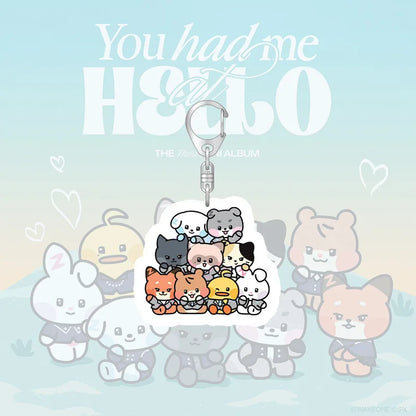 Kpop ZB1 Doll Keychain 12CM Zeroni Cartoon Cute Plush Doll Pendant Bag Accessories Key Ring ZhangHao HanBin Ricky Fans Gift Beauty World Shop