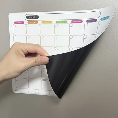 A refrigerator magnet ,monthly and weekly planner, magnetic calendar sticker, soft magnetic note sticker, message board Beauty World Shop