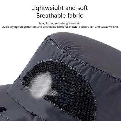 Summer Sun Hats UV Protection Outdoor Hunting Fishing Cap For Men Women Hiking Camping Visor Bucket Hat Neck Flap Fisherman Hat Beauty World Shop