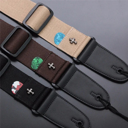 Electric Guitar Strap Acoustic Folk Guitarra Belt Straps Vintage Cross Personality Guitar Straps Pick Pocket Guitar Accessories Beauty World Shop