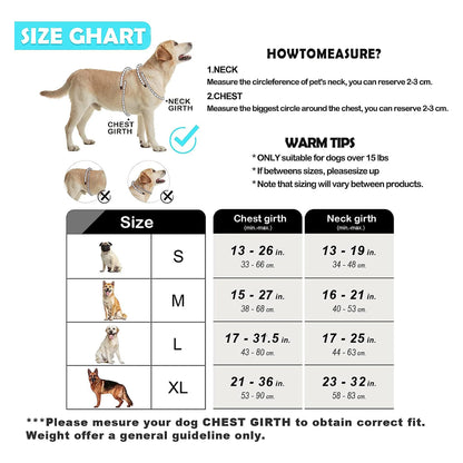 No Pull Dog Harness, Adjustable Soft Padded Pet Vest with Easy Control Handle Beauty World Shop