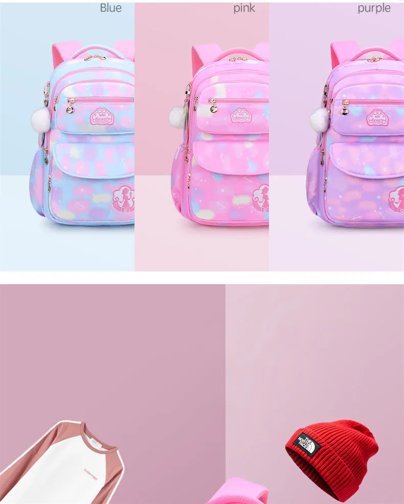 Girl School Bag Backpack Back Pack For Teenager Women Children Female Pink Schoolbag Primary High Bagpack Class Teens Child Kids Beauty World Shop