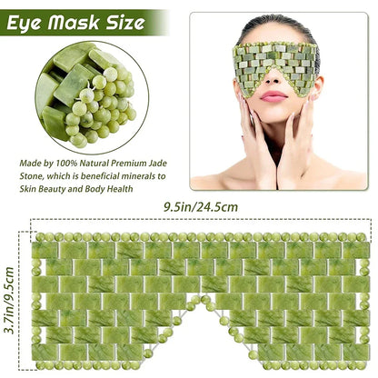 Cooling Jade Eye Mask Massager Natural Jade Eye Mask Eye Eye for Eye Relax Sleep Massager Mask Tools Mask Care Stone Face Sleep Beauty Trend Shop