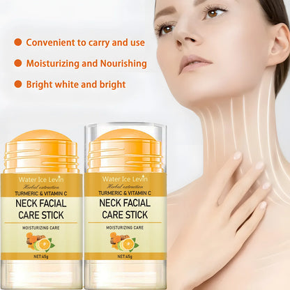 Turmeric & Vitamin C Neck Care Stick, Moisturizes with Herbal Extracts for Smooth, Glowing, Elastic Neck Skin Beauty World Shop