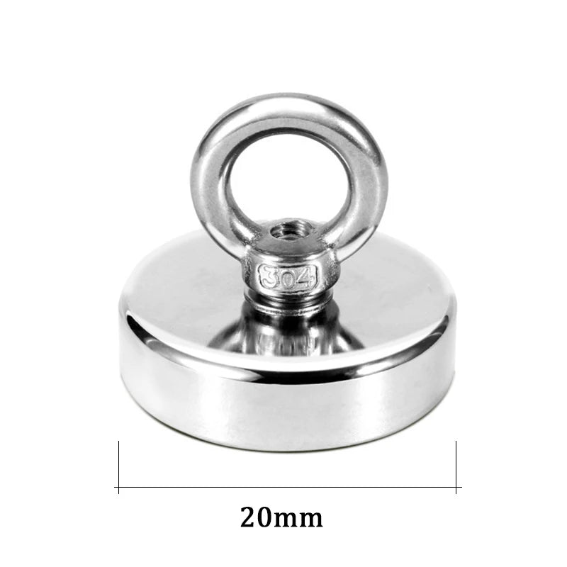 Super Strong Neodymium Fishing Magnets Heavy Duty imanes Magnet with Countersunk Hole Eyebolt for Salvage Magnetic Fishing Beauty World Shop
