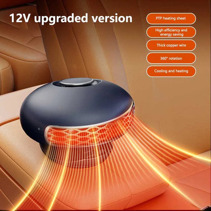 12v/24v Car Heater Heating Cooling Dual-purpose Low Power 360°rotation Defrost Defogger Fast Heating Foldable Stand 2026