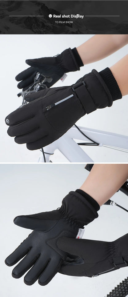 GTUBIKE Waterproof Men’s Women’s Winter Cycling Gloves Thermal Touchscreen Ski Gloves for Running Outdoor Sports Gloves Beauty World Shop