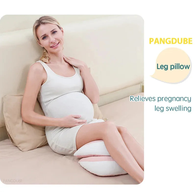 PANGDUBE Pregnancy Pillow with 1pc Free An Auxiliary Pillow Cotton Waist Support Pillow for Pregnant Women Sleeping Body Pillow Beauty World Shop
