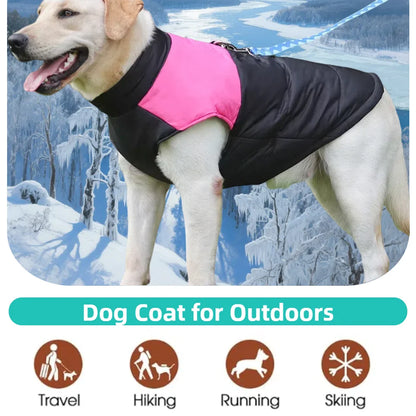 Winter Big Dog Clothes Waterproof Vest Jacket For Small Dogs Cats Outdoor Warm Puppy Coat With D Ring Labrodor Pug Pet Costume Beauty World Shop