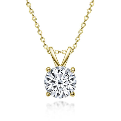 1 2 3 5 Carat Moissanite Necklace For Women Sterling Silver Plated D Color Diamond Engagement Wedding Necklace Fine Jewelry Beauty World Shop