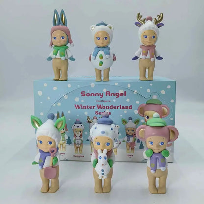Sonny Angel Blind Box Winter Wonderland Series Mini Anime Figures Ornaments Dolls Fans Children Christmas Birthday Gift Beauty World Shop