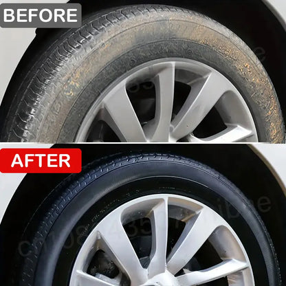 50g Tire Coating Wax Car Tire Retreading and Film Plating Cream Tire Shine Coating Wax Auto Rubber Parts Shiny Paste Anti-Aging Beauty World Shop