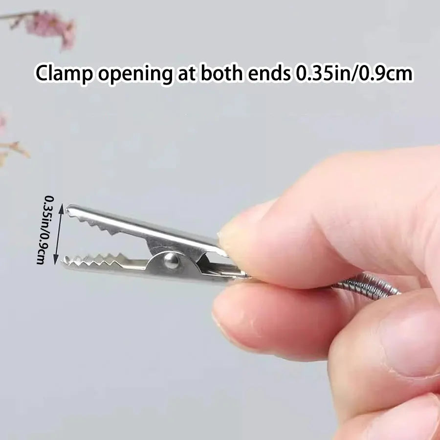 1/2/3pcs, double headed metal clip, crocodile mosquito coil clip, bendable advertising label clip, clip for Aromatic metal clip Beauty Trend Shop