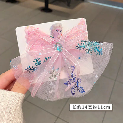 Disney Frozen Elsa Princess Wig Braid Hairpin Accessories For Girls Anime Figures Cartoon Toys Kids Kawaii Baby Hair Clip Gifts Beauty World Shop