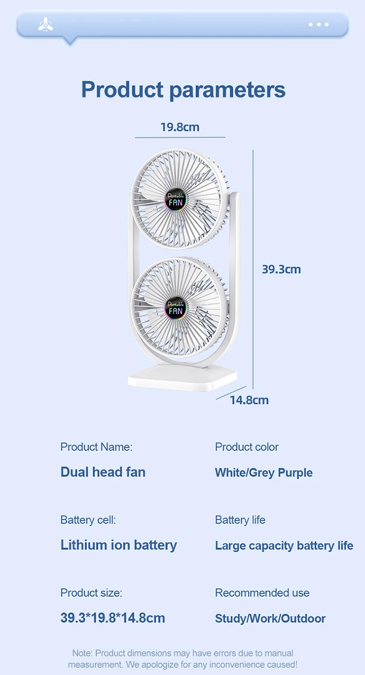 USB Charging Desktop Fan Portable Rotatable Desktop Electric Fan Suitable For Outdoor Picnic Student Dormitory Office Home Use Beauty World Shop