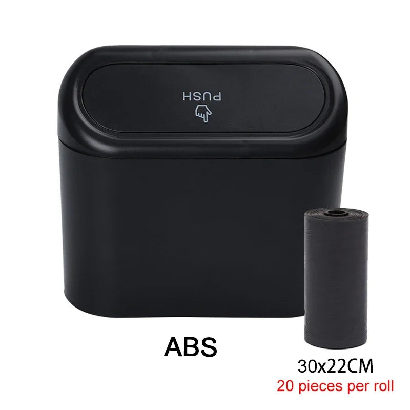 Car Trash Can (with Lid) Contains 60 (300) Garbage Bags, Small Car Trash Can, Leak-proof Mini Car Accessories Beauty World Shop