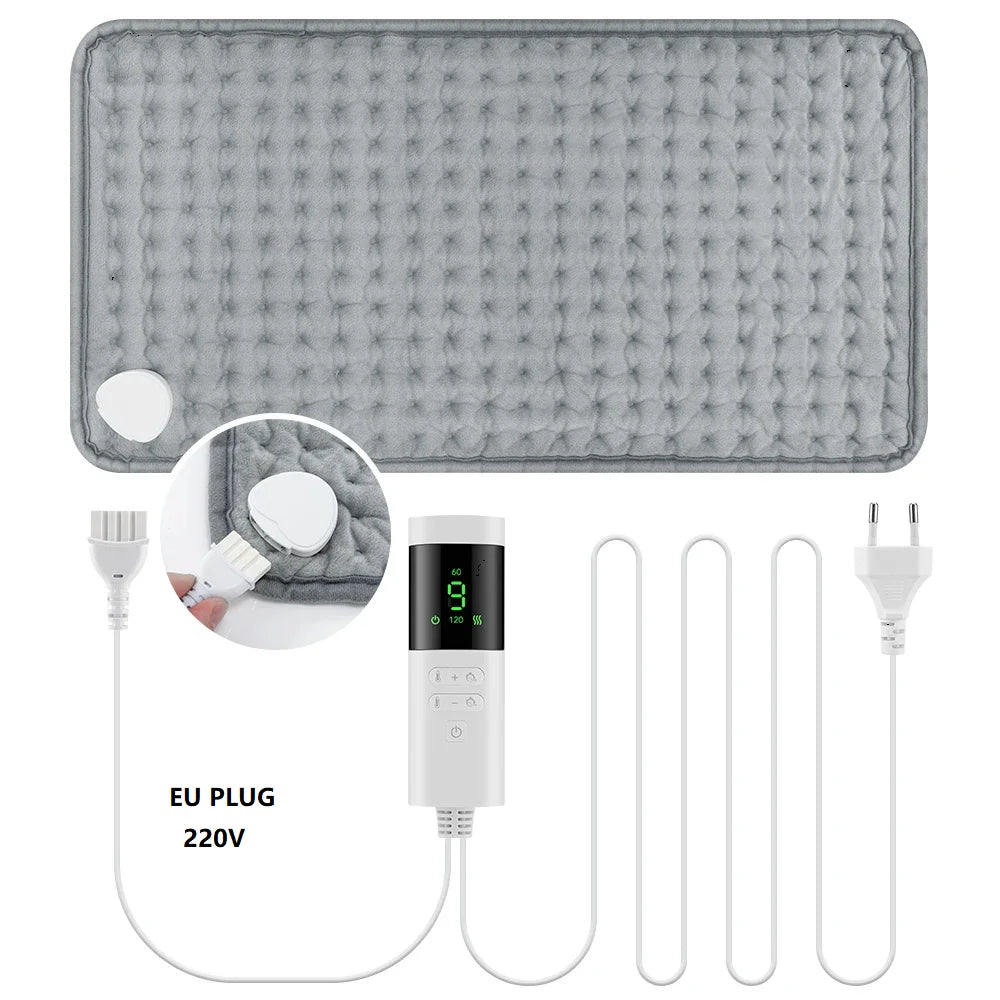 Electric Heating Massage Pad, 9 Heat Levels, Constant Temperature, 4 Modes & Timer Function, Body Warming Heating Pad for Legs, Beauty World Shop
