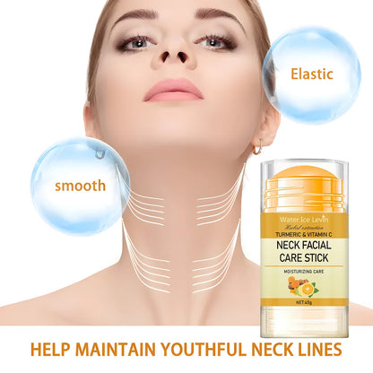Turmeric & Vitamin C Neck Care Stick, Moisturizes with Herbal Extracts for Smooth, Glowing, Elastic Neck Skin Beauty World Shop